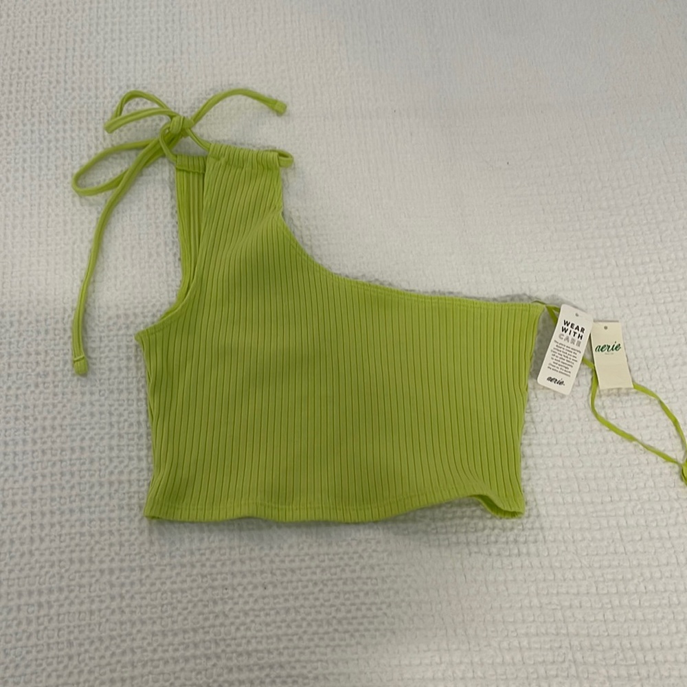 American Eagle One Shoulder Crop top with tie on shoulder